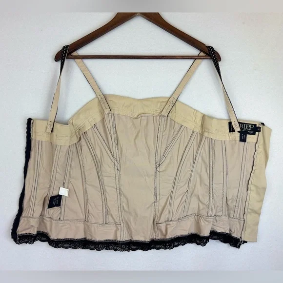 TRIPP NYC Black Lace‎ Corset Top Boustier Tank Sleeveless Sexy Vintage Y2K XS - Picture 11 of 16